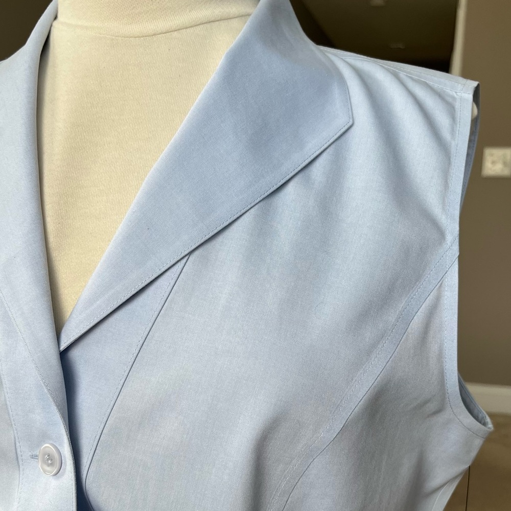NWT Calvin Klein Button Down Sleeveless Top Shirt Blouse Size 14 - Picture 3 of 13